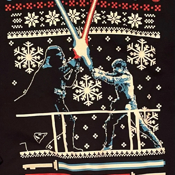 Star Wars Ugly Christmas Sweater – Darth Vader vs. Luke Skywalker, Size M - Picture 3 of 8
